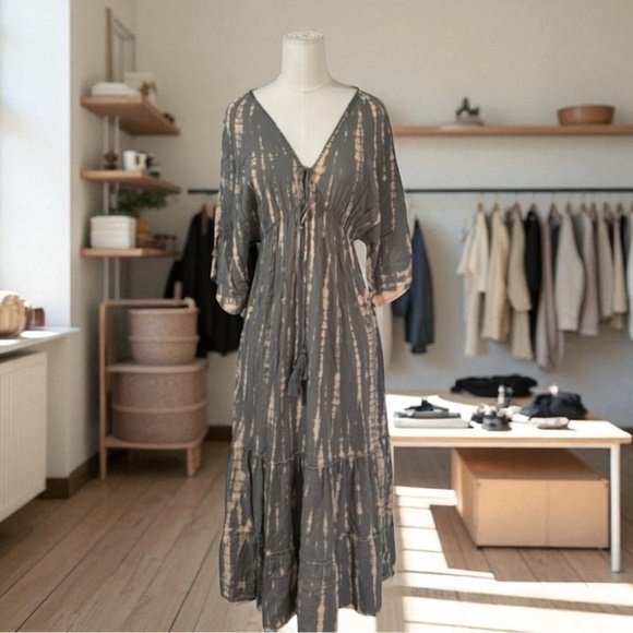 bali queen Dresses & Skirts - BALI QUEEN - Kaftan Maxi Tie Dye Dress - One Size